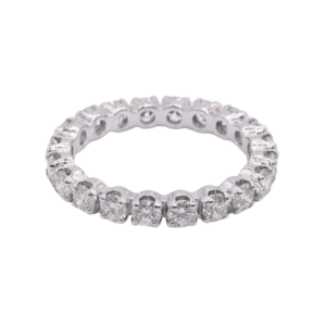 Alliance Tour Diamants Or Blanc 18k Sertis Griffes
