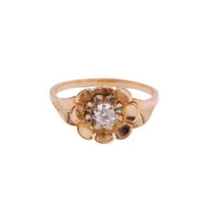Bague Antique Or Rose 18k et Diamant