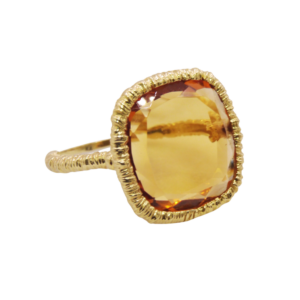 Bague Or Jaune 18k Citrine
