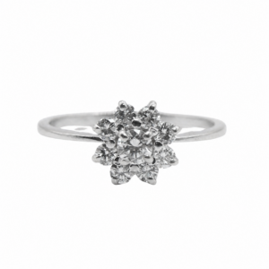 Bague  Marguerite Or Blanc 18k Diamants