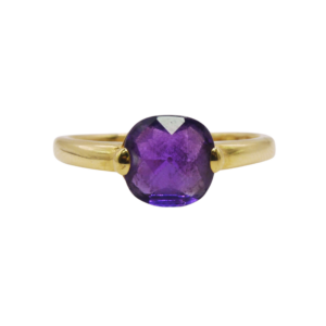 Bague Or Jaune 18k Amethyste