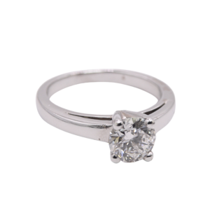 Bague Or blanc 18k Diamant Solitaire