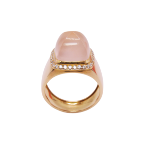 Bague Pain de Sucre FRED Or Rose 18k Quartz et Diamants