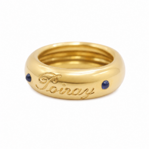 Bague Poiray Or jaune 18k Saphirs