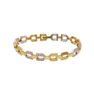 Bracelets Maillons Or Jaune 18k et Diamants