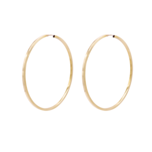 Créoles Rondes Ruban en Or Jaune 18k, 5,9cm